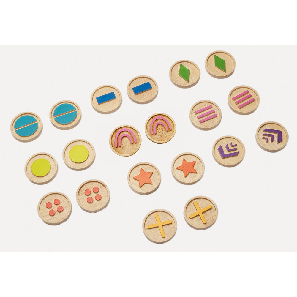 The Freckled Frog Let's Feel - Tactile Sensory Disks - Colorful Beechwood