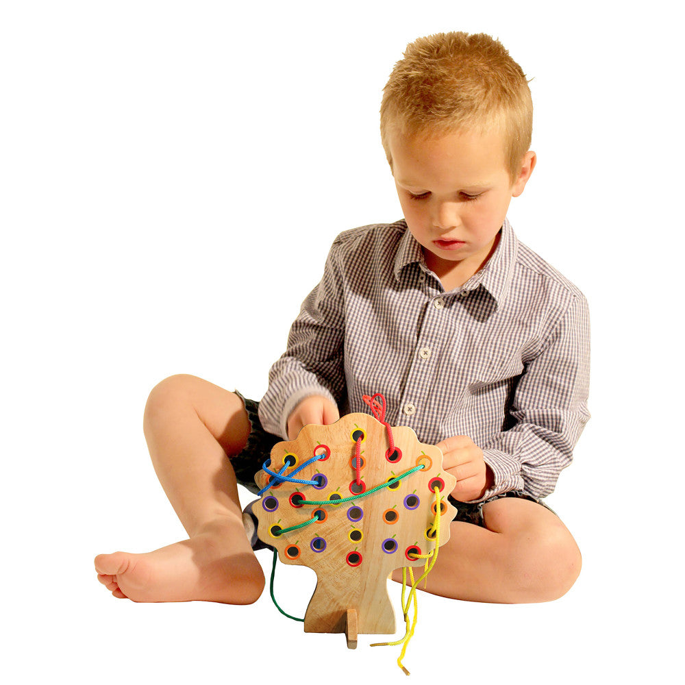 The Freckled Frog Threading Tree - Colorful Lacing Educational Toy