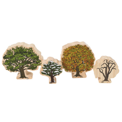 The Freckled Frog All Seasons Wooden Tree Blocks - Set of 10 - Ages 2+