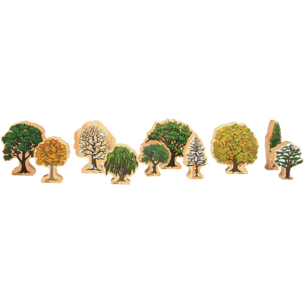 The Freckled Frog All Seasons Wooden Tree Blocks - Set of 10 - Ages 2+