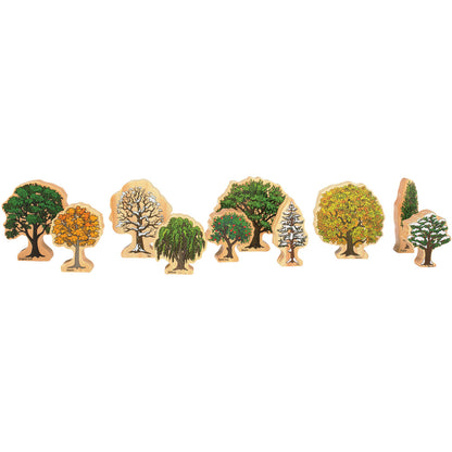 The Freckled Frog All Seasons Wooden Tree Blocks - Set of 10 - Ages 2+