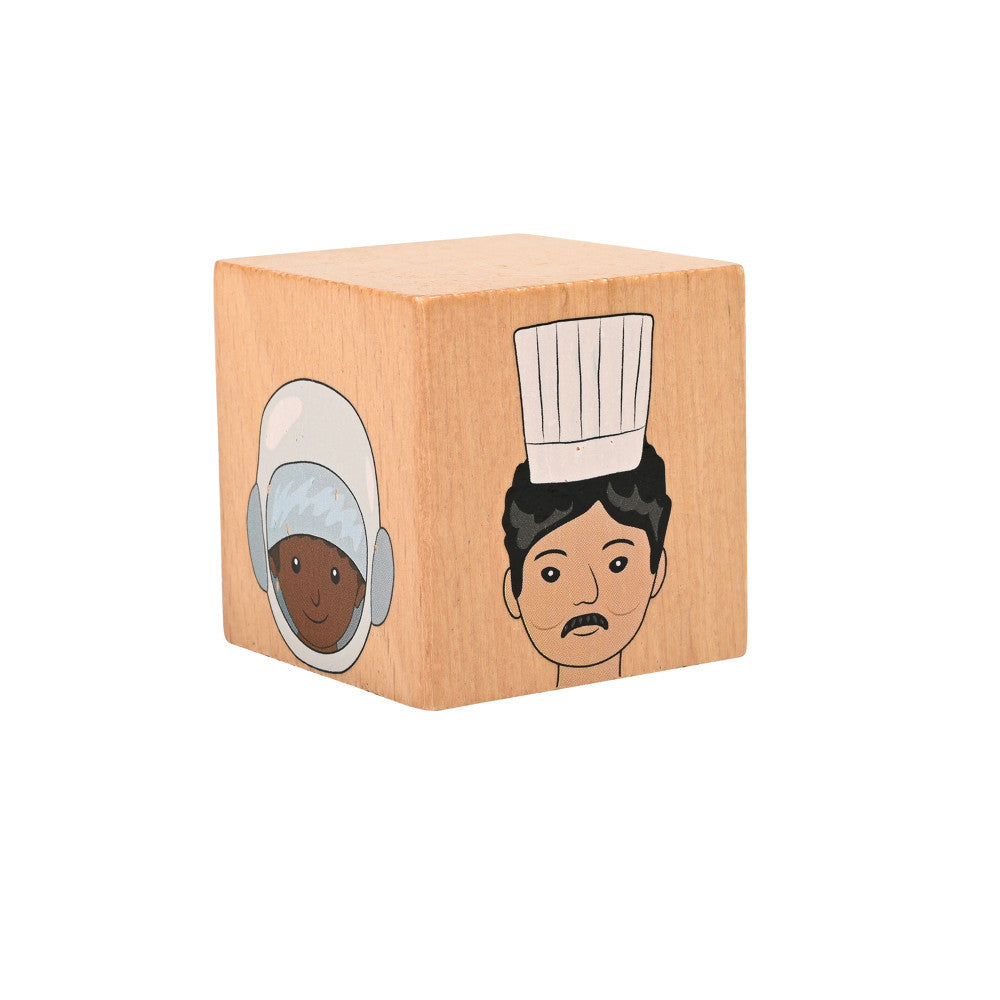 The Freckled Frog Career Mix 'N’ Match Wooden Blocks - Diverse Professions Set