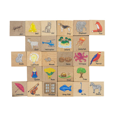 The Freckled Frog Beechwood ABC Blocks – Educational Toy