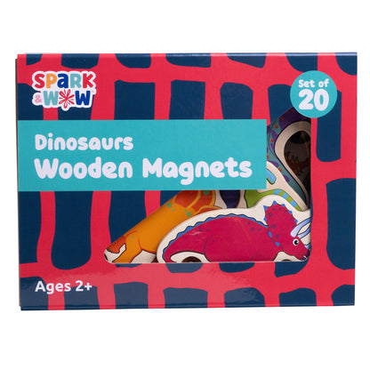 Spark & Wow Dinosaur Adventure Wooden Magnet Set - 20 Pieces