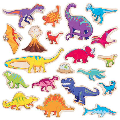 Spark & Wow Dinosaur Adventure Wooden Magnet Set - 20 Pieces