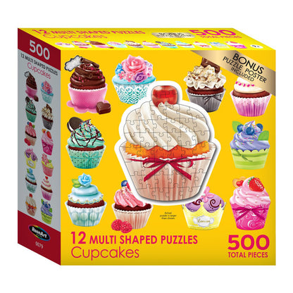 Cra-Z-Art Colorful Cupcakes 12-Pack Jigsaw Puzzle - 500 pc