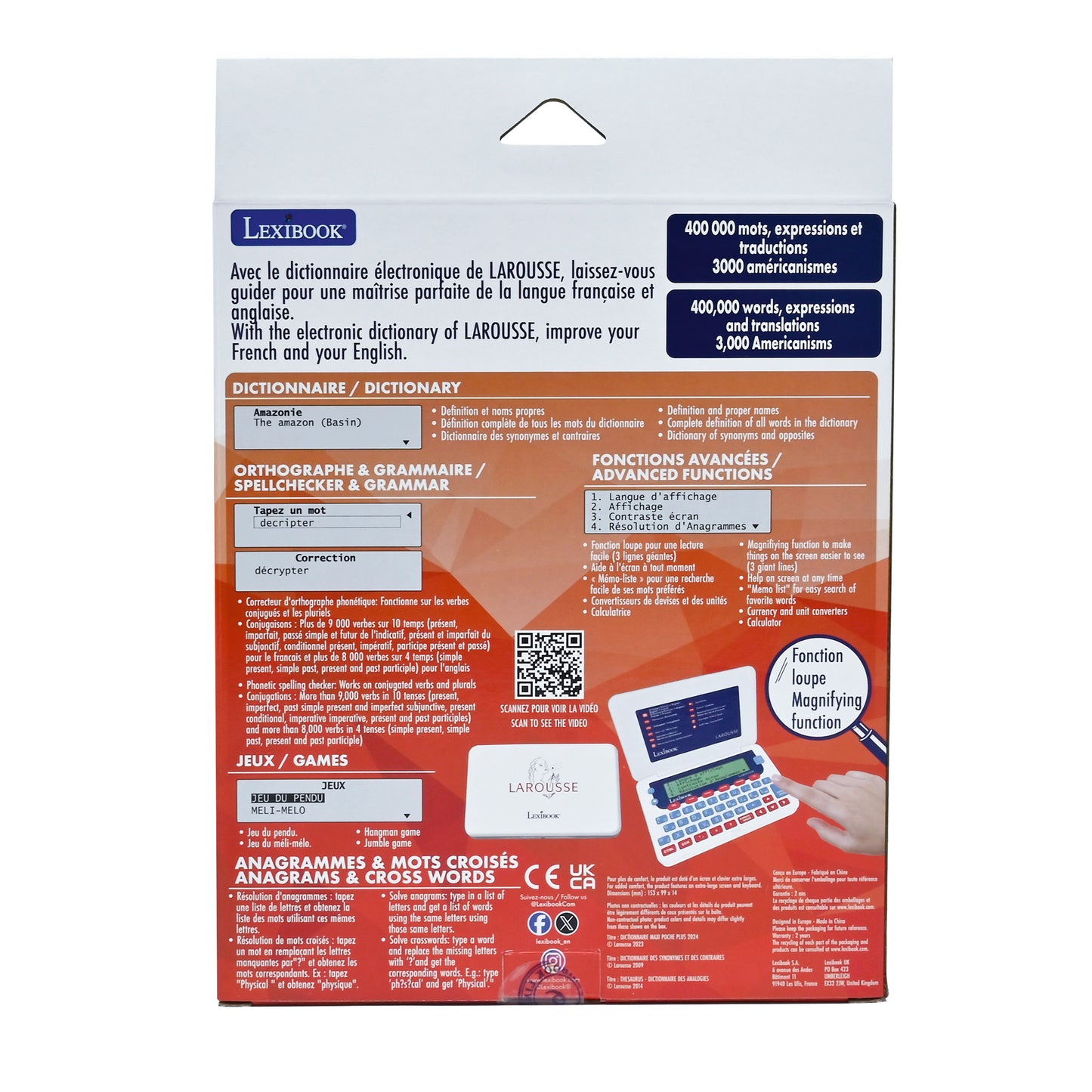LEXIBOOK Larousse pocket electronic French dictionary