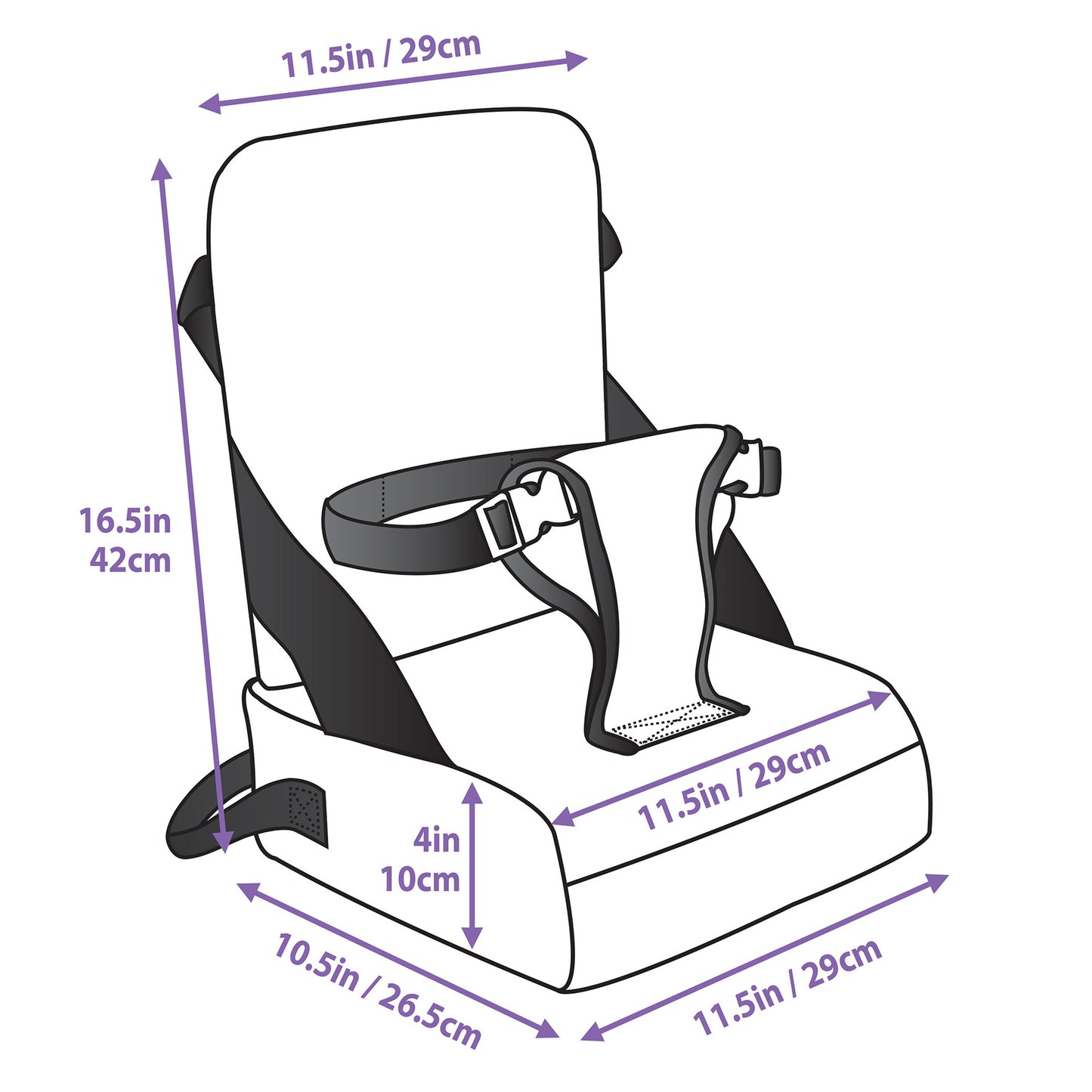Dreambaby® Grab 'N Go Booster Seat - Navy: Portable Dining Delight