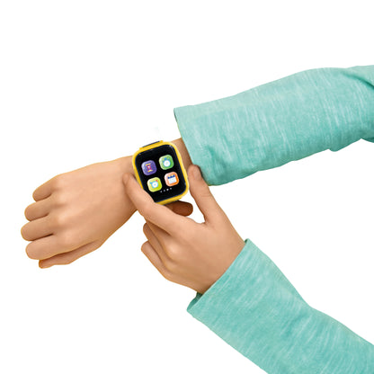 Batman Camera Digital Watch with yellow and black design worn on child's wrist