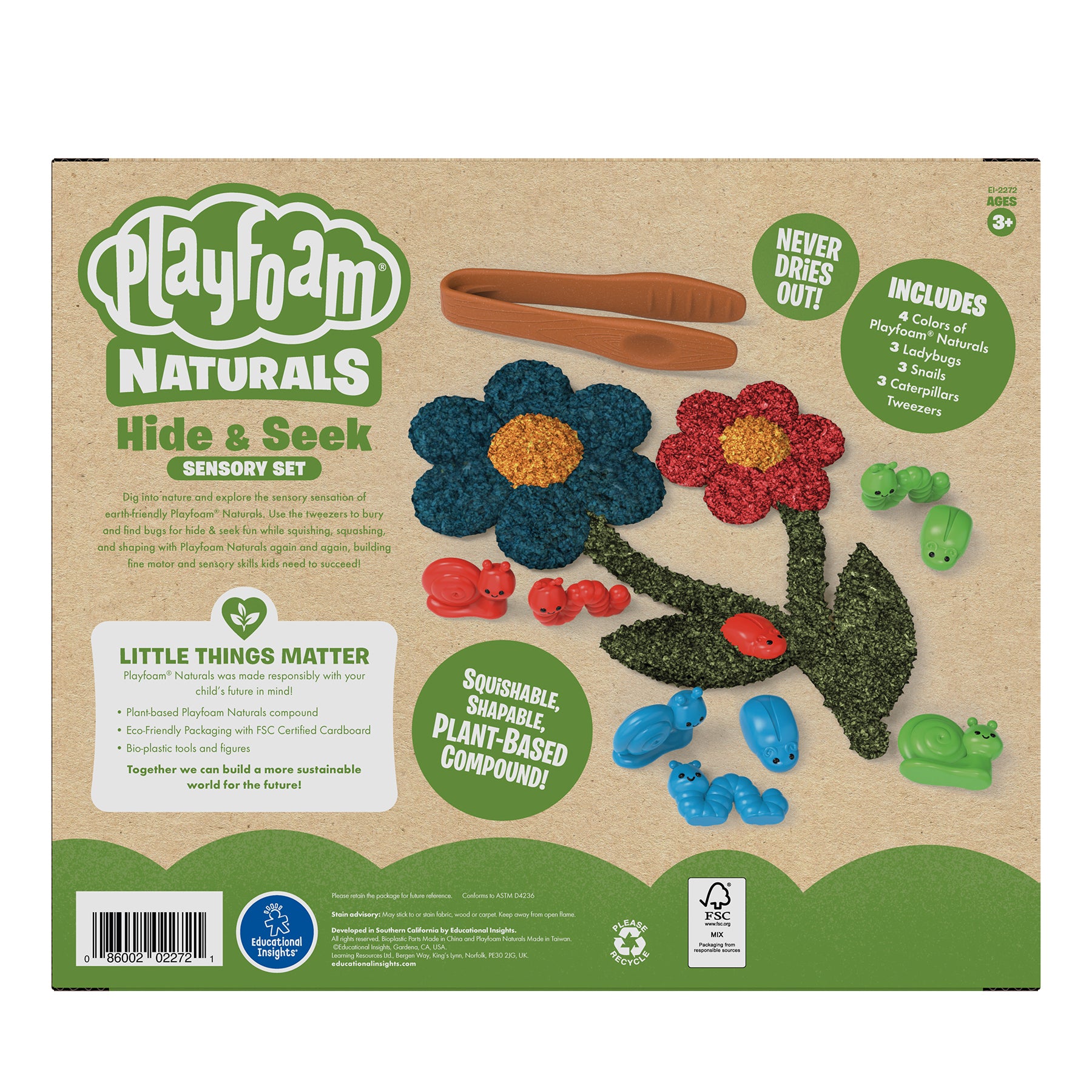 Educational Insights Playfoam® Naturals Hide & Seek Sensory Set
