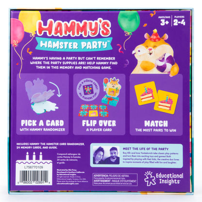 Educational Insights Hammy's Hamster Memory Match Game