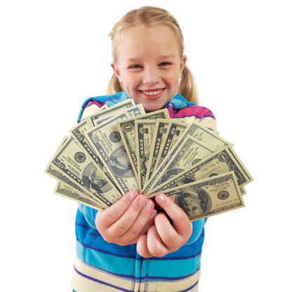 Educational Insights Play Money, Coins & Bills Deluxe Set - Realistic Pretend Currency