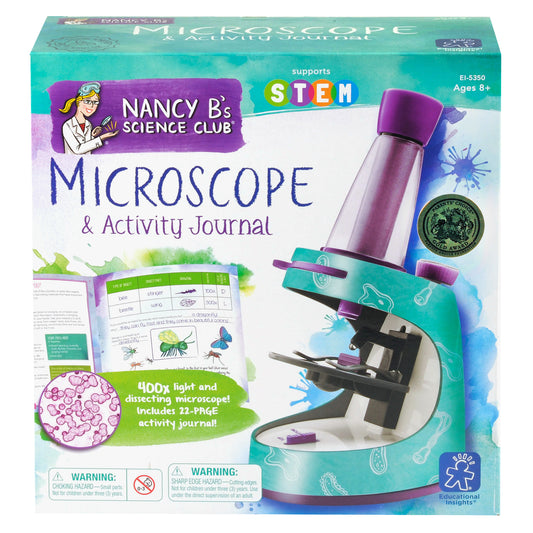Educational Insights Nancy B's Science Club Microscope & Activity Journal Kit