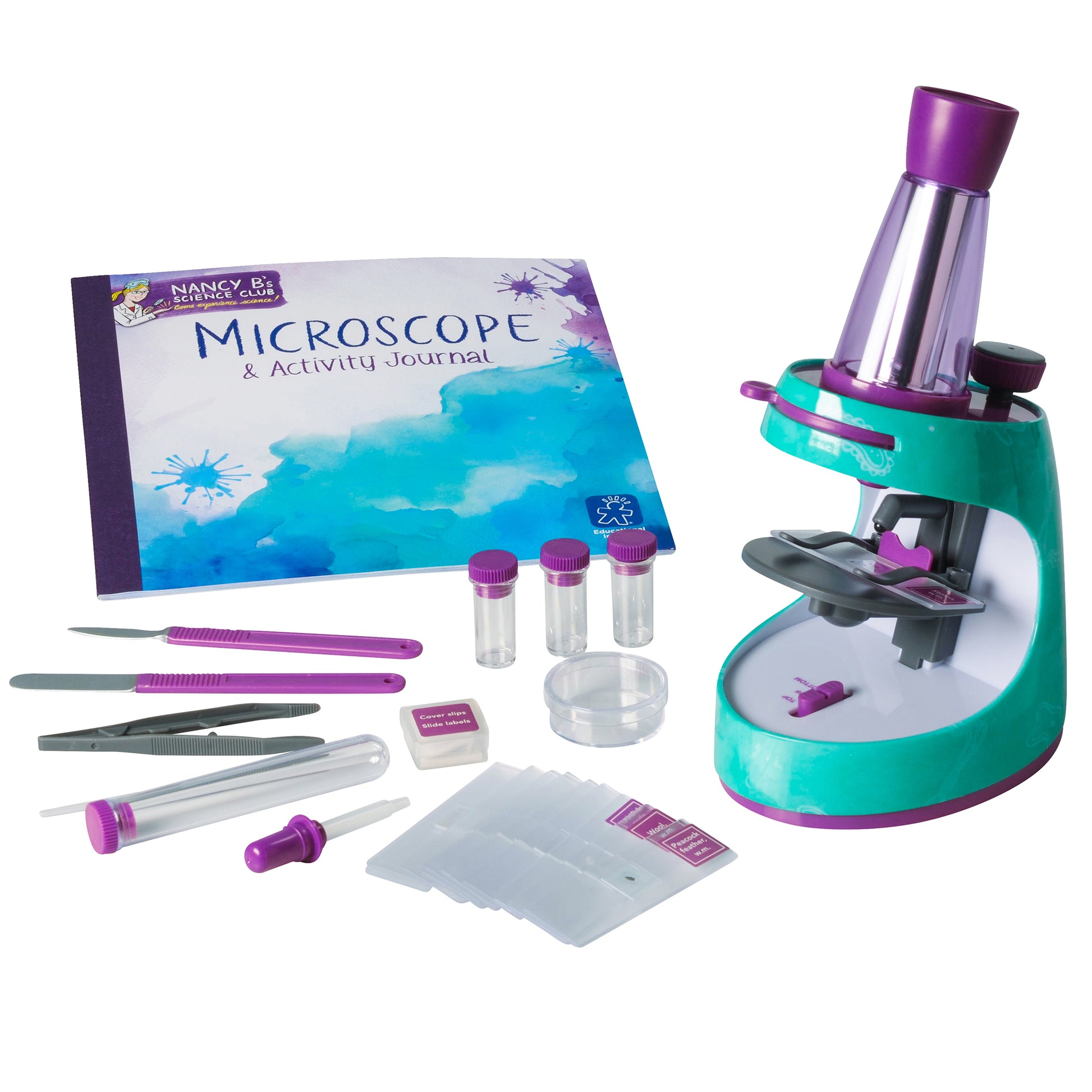 Educational Insights Nancy B's Science Club Microscope & Activity Journal Kit