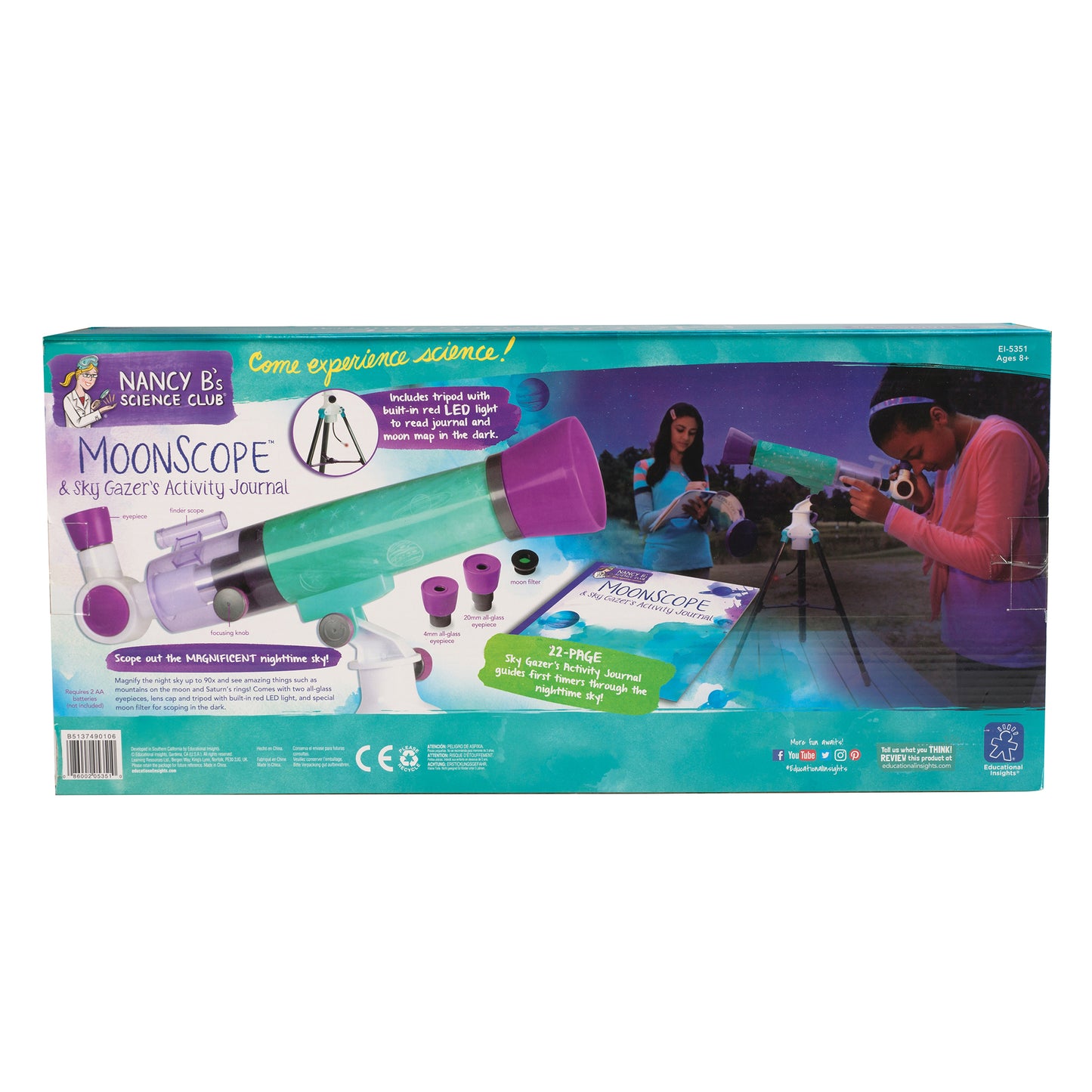 Educational Insights Nancy B’s Science Club MoonScope & Sky Gazer's Activity Journal