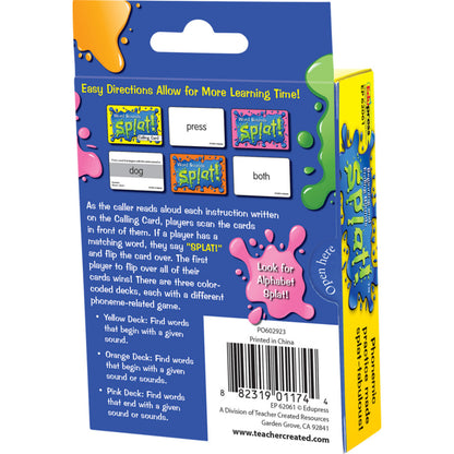 Teacher Created Resources Splat Game - Beginning and Ending Sounds