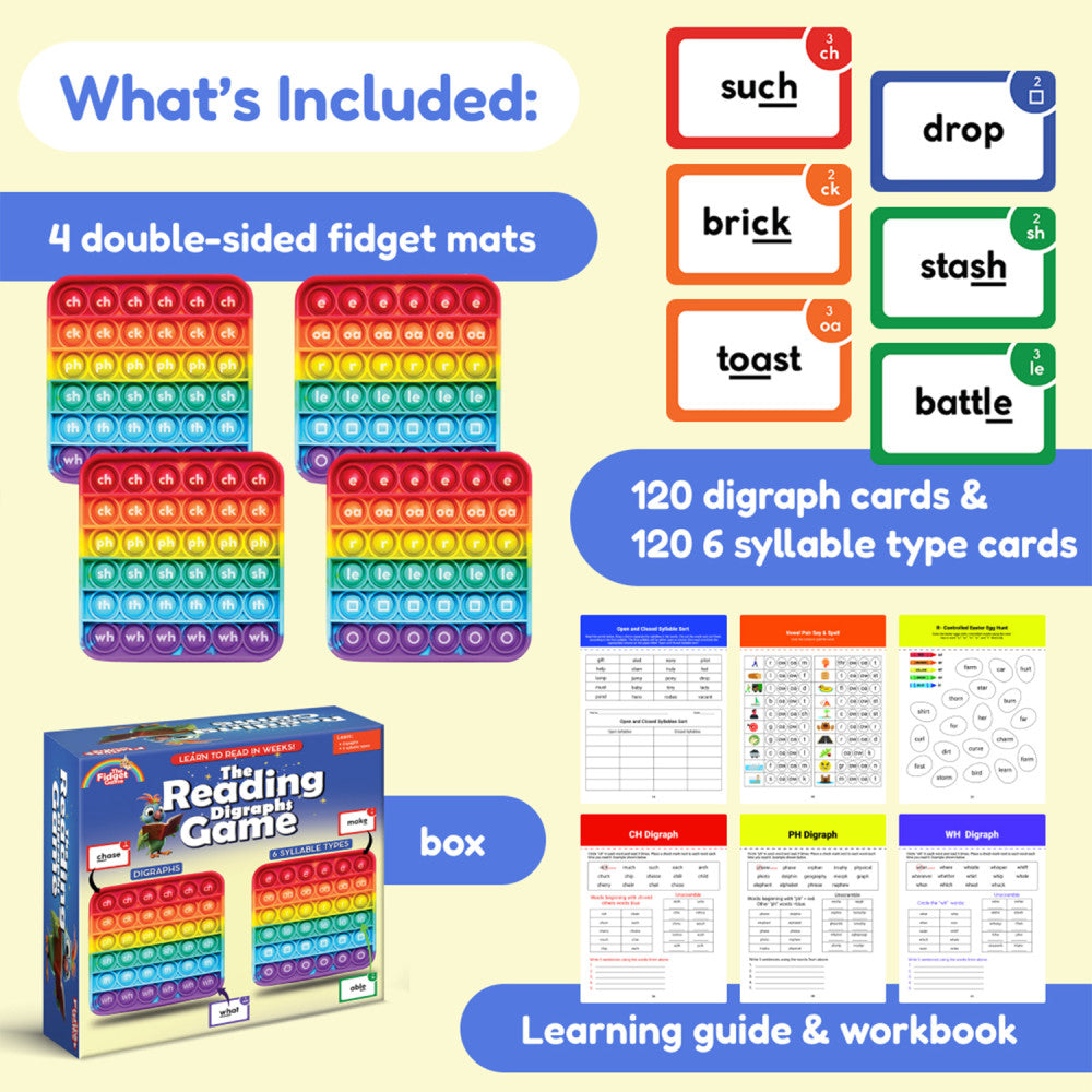 Fidget Fun Digraph Mastery Reading Game