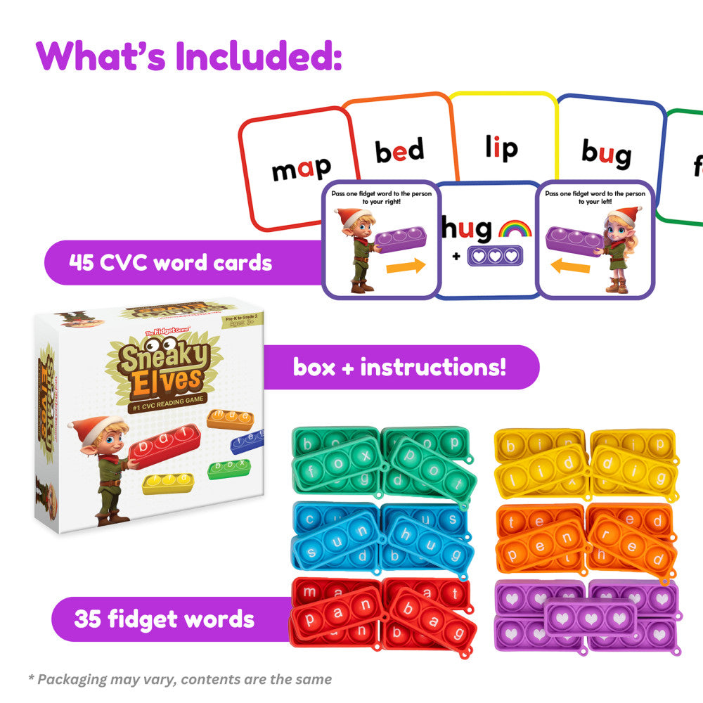 Sneaky Elves CVC Reading Game - Interactive Fidget Game