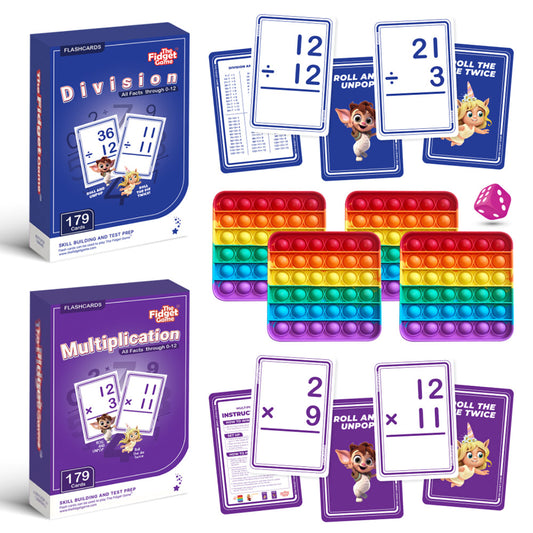 Fidget Game Math Bundle - Multiplication & Division Magic