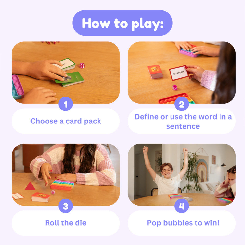 Fidget Vocabulary Explorer Game - Interactive Learning for Ages 8-12