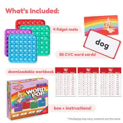 The Fidget Game Word Pop! Educational Bubble-Popping Game