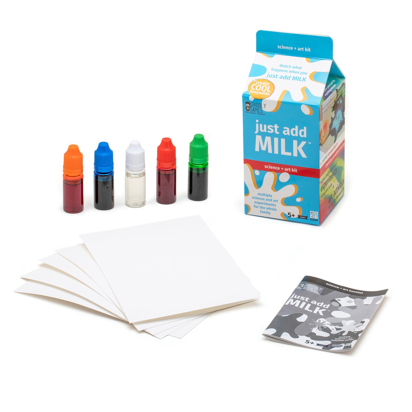 Griddly Kids Just Add Milk Science and Art Exploration Kit