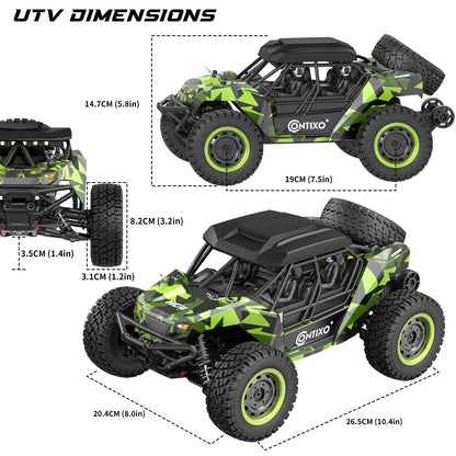 Contixo HC4 Dominator 1:16 Scale RC Offroad 4WD UTV Monster Truck - Green