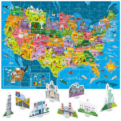 Headu Discover the USA Puzzle - 108 pc