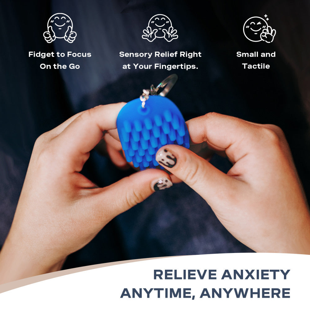 Hoglet Fidget Keychain – Blissful Blue
