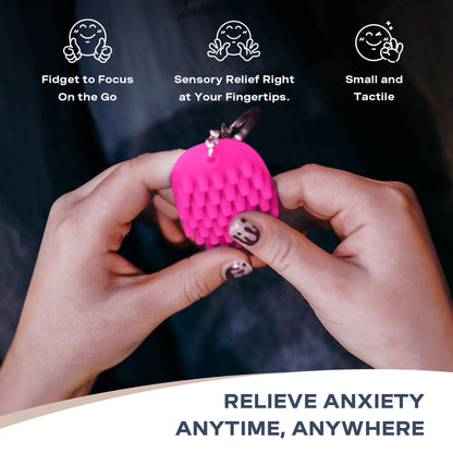 Hedgehog Fidget Keychain – Captivating Pink