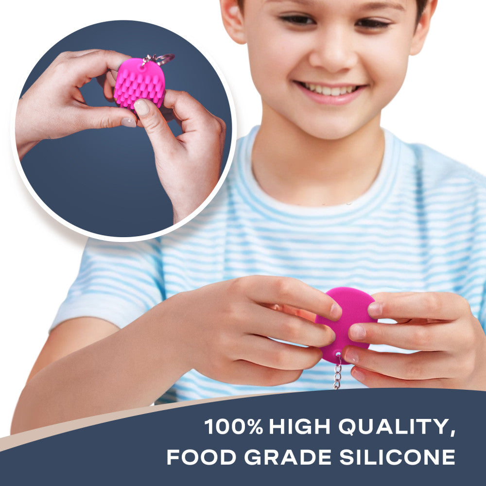 Hedgehog Fidget Keychain – Captivating Pink
