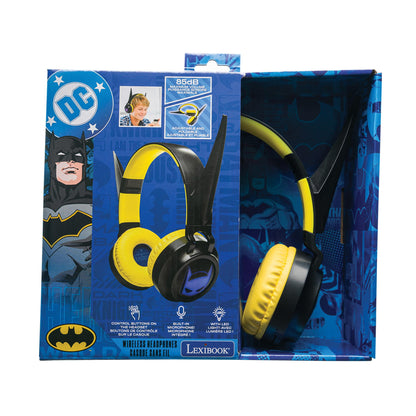 Batman-Themed Foldable Bluetooth & Wired Headphones - Volume Safe
