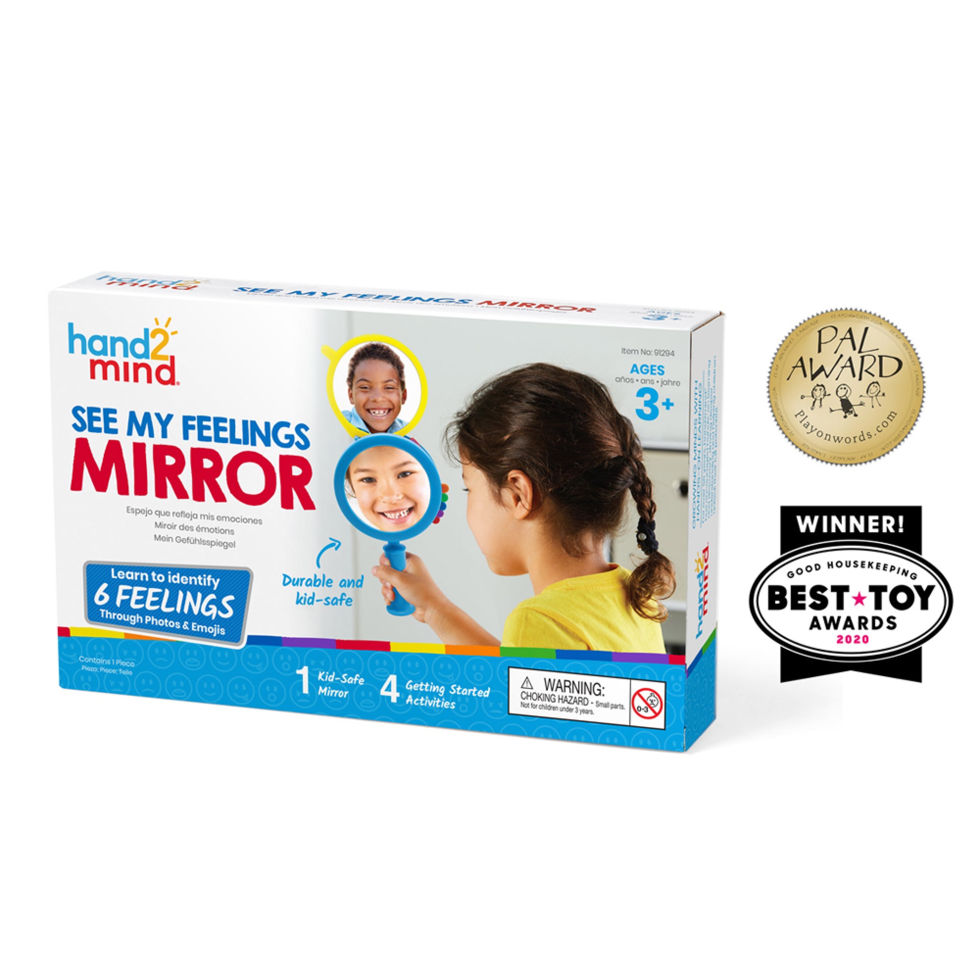 Hand2Mind See My Feelings Mirror, Fun Learning Tool for Toddlers