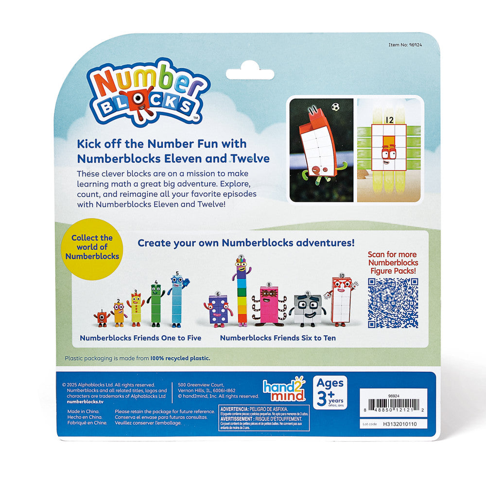 Hand2Mind Numberblocks Friends Eleven and Twelve - Math Learning Figures
