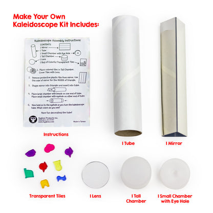 Hygloss Rainbow Wonders Make-Your-Own Kaleidoscope Kit - 6 Pack