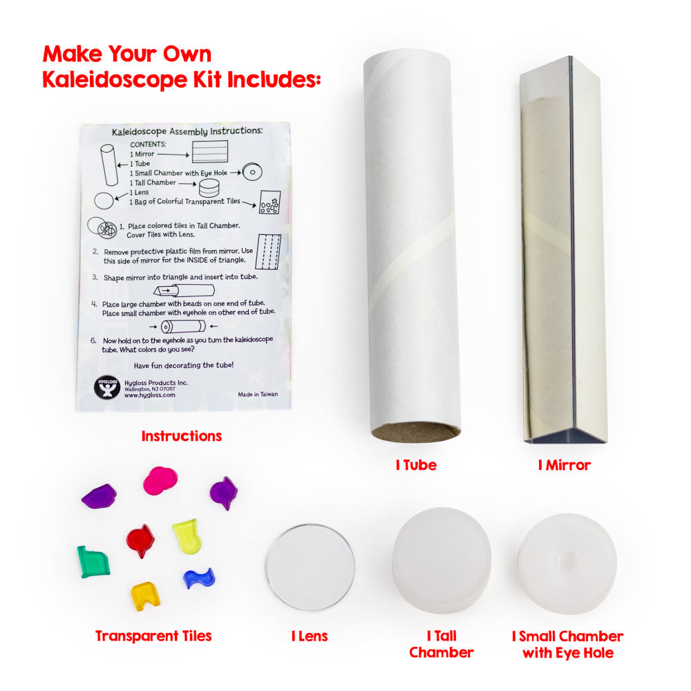 Hygloss Rainbow Wonders Make-Your-Own Kaleidoscope Kit - 6 Pack