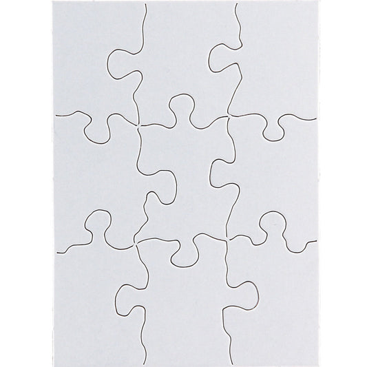 Hygloss DIY Compoz-A-Puzzle, 24-Pack Rectangular Jigsaw - 9 pc Each