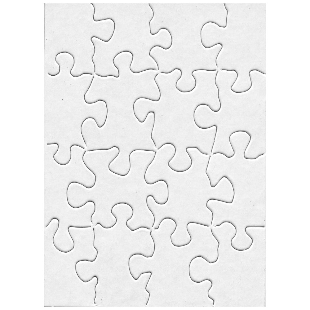 Hygloss DIY Blank Jigsaw Puzzle 24-Pack - 16 pc