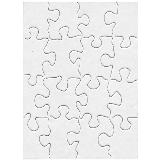 Hygloss DIY Blank Jigsaw Puzzle 24-Pack - 16 pc