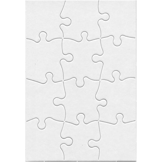 Hygloss Compoz-A-Puzzle Rectangular DIY Puzzle Kit - 24 Pack, 12 pcs