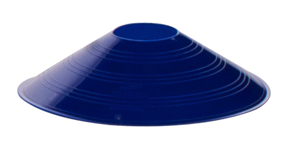 Blue saucer cone marker, 7 inches, for agility training and outdoor sports drills