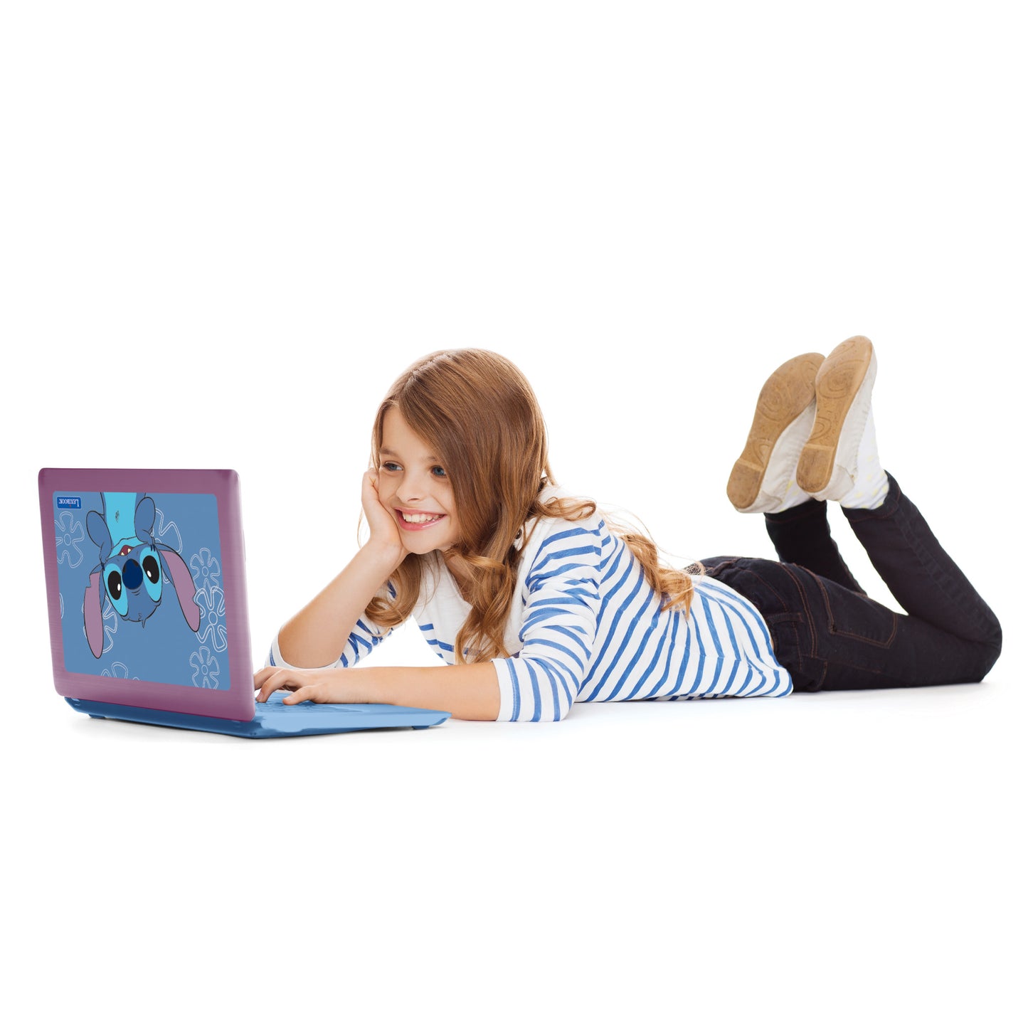 Lexibook Disney Stitch Bilingual Educational Laptop, 170 Activities, Blue