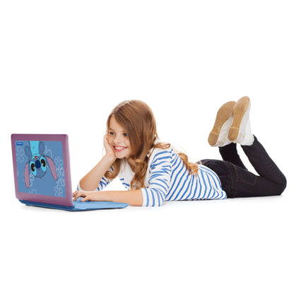 Lexibook Disney Stitch Bilingual Educational Laptop, 170 Activities, Blue
