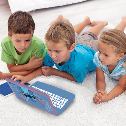 Lexibook Disney Stitch Bilingual Educational Laptop, 170 Activities, Blue