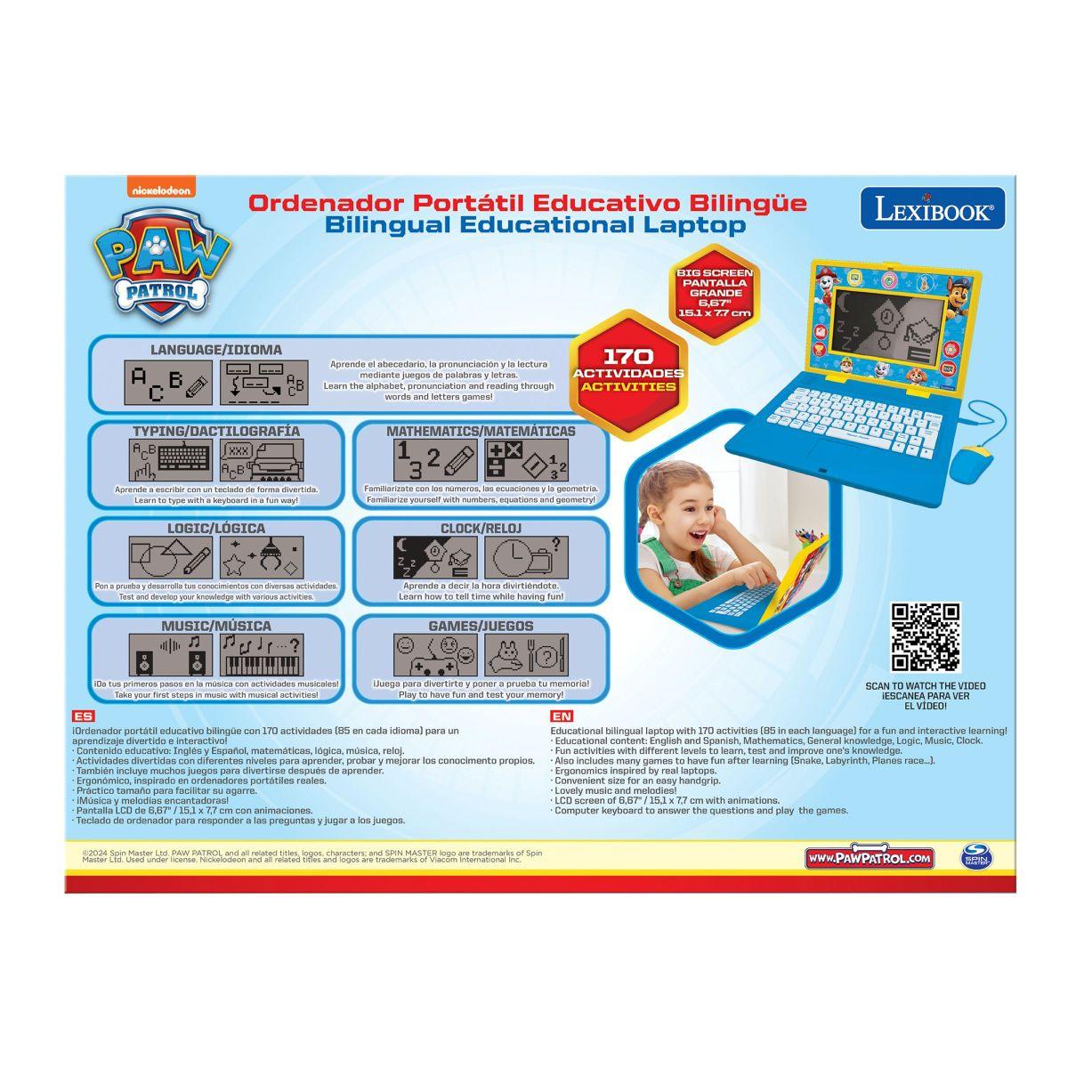 Paw Patrol Interactive Bilingual Educational Laptop - Learn & Play