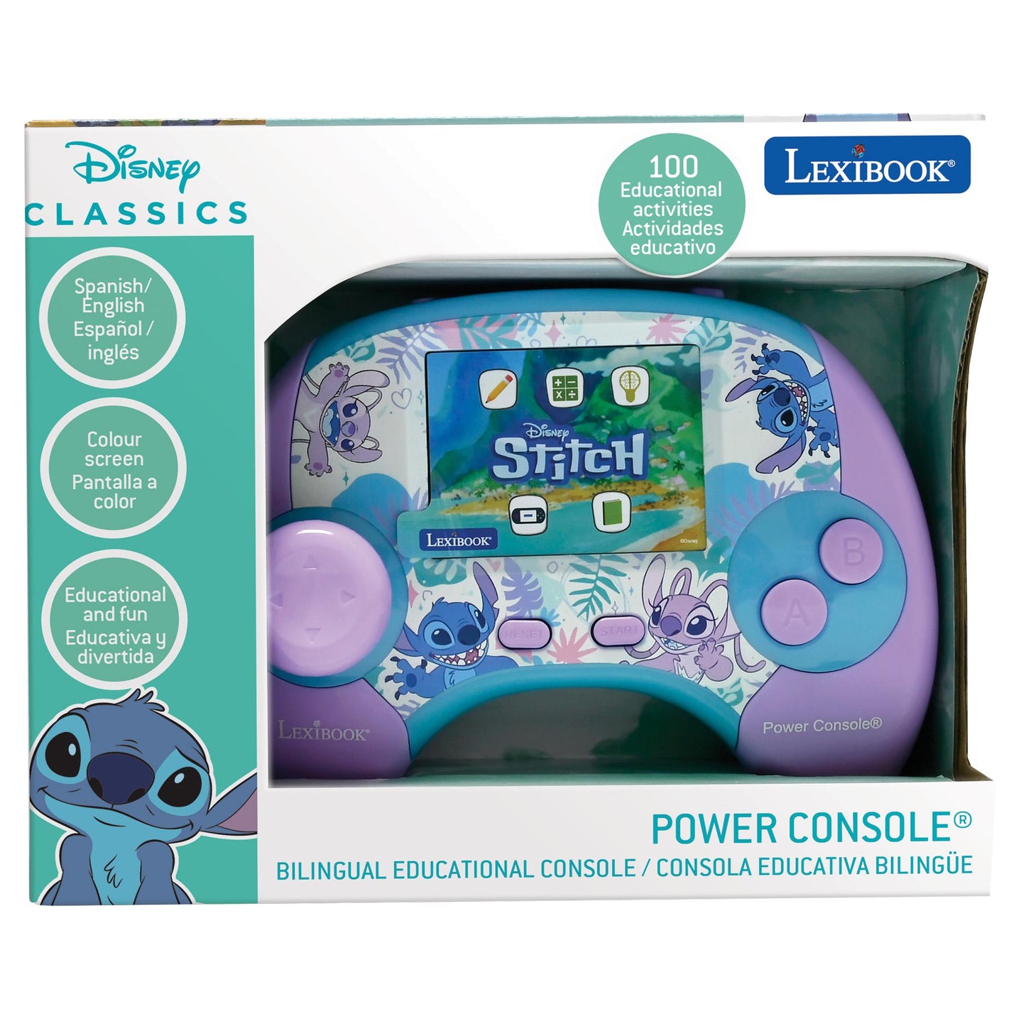 Stitch Bilingual Educational Game Console with 100 Interactive Activities