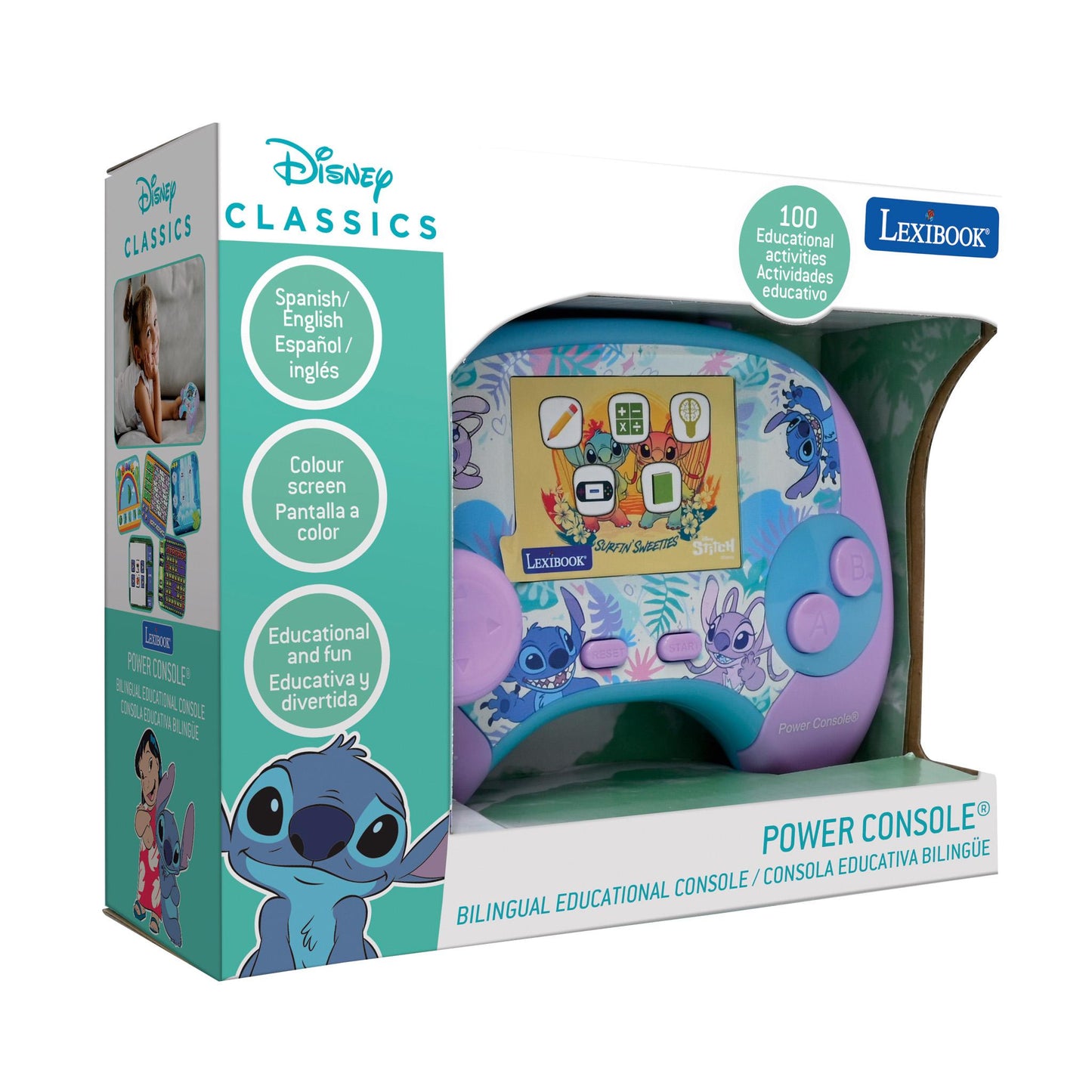 Stitch Bilingual Educational Game Console with 100 Interactive Activities