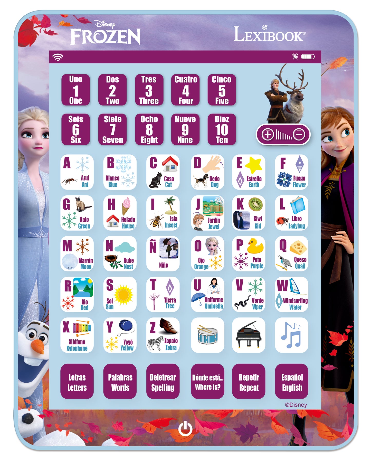 Disney Frozen Bilingual Educational Tablet for Kids Ages 3-8