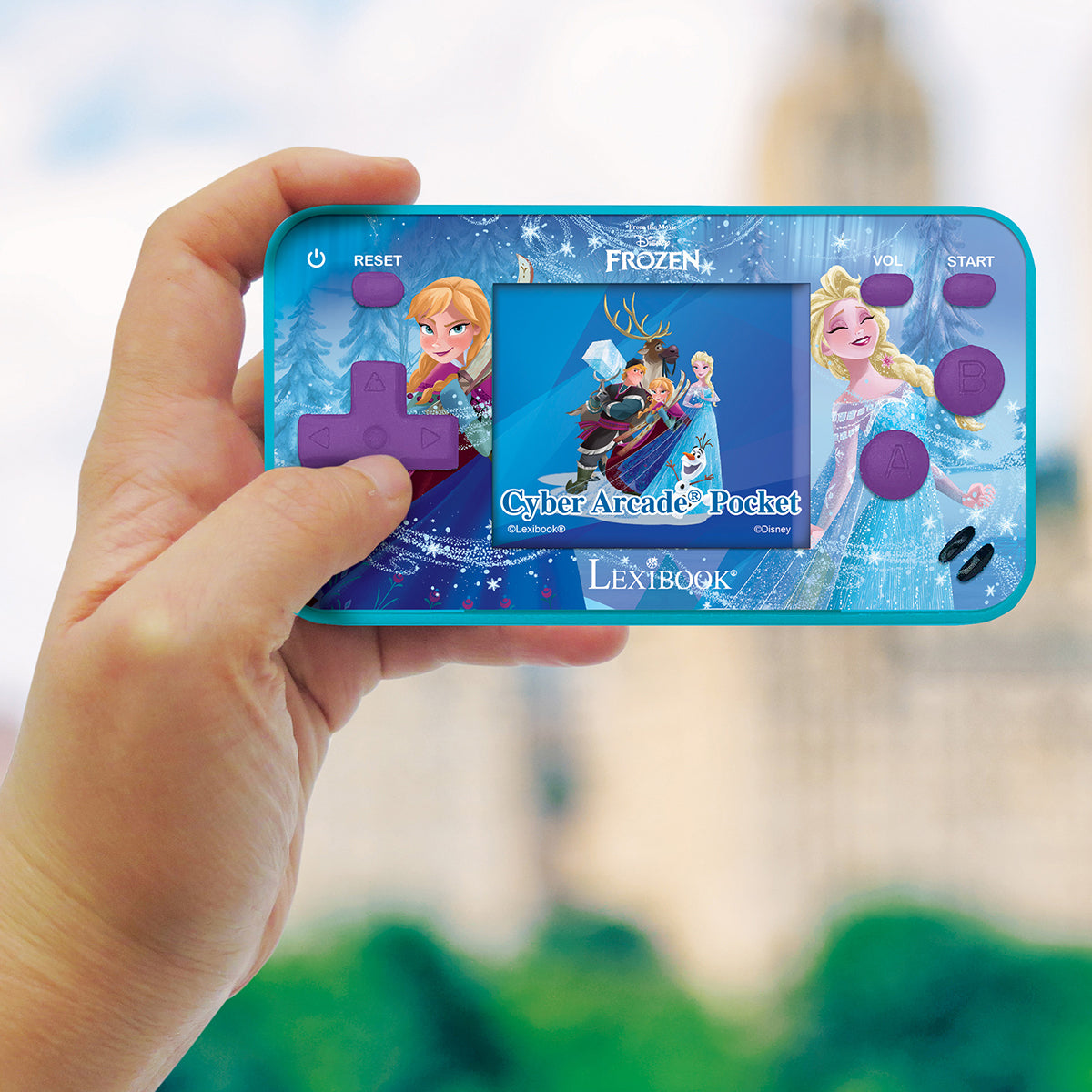 Console de jeux portable  La Reine des Neiges Cyber Arcade® Pocket - écran couleur 1.8'' (4,5 cm) 150 jeux dont 10 jeux La Reine des Neiges exclusifs