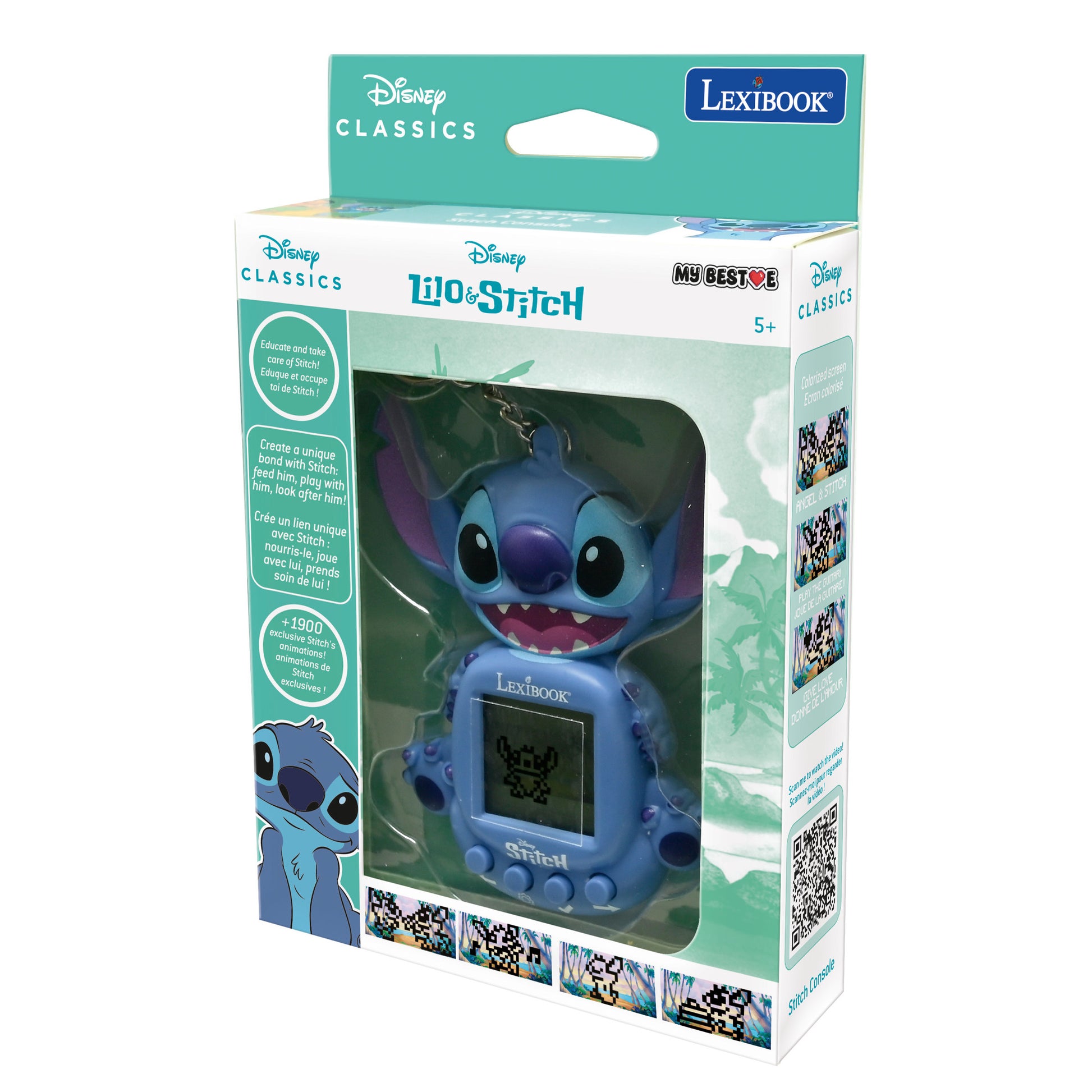 Disney Stitch My Best-E® console with LCD screen including 3 games from Disney Stitch universe